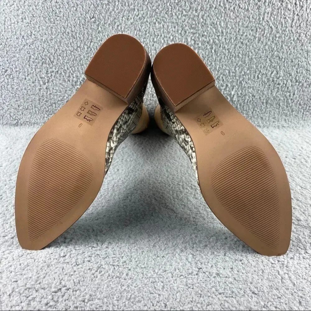 New Madewell Sonia Low Chelsea Bootie Snake Emboss Leather Womens 8 Brown Black - Picture 14 of 16